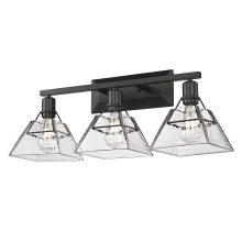 Golden 3308-BA3 BLK-WTG - Golden Lighting Kepler 3-light Vanity in Matte Black
